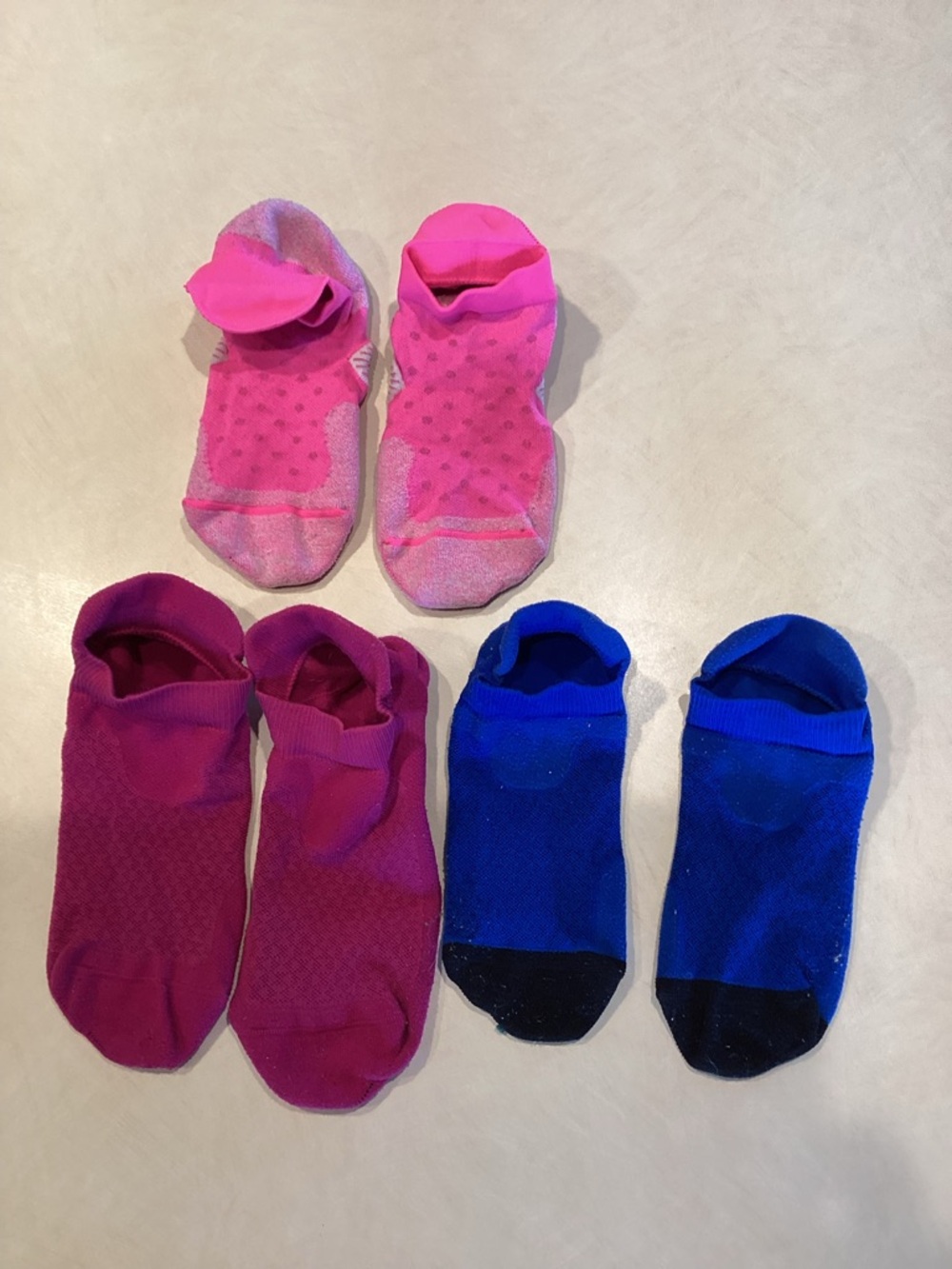 Lululemon Sock Bundle - Pink, Fuchsia, Royal Blue